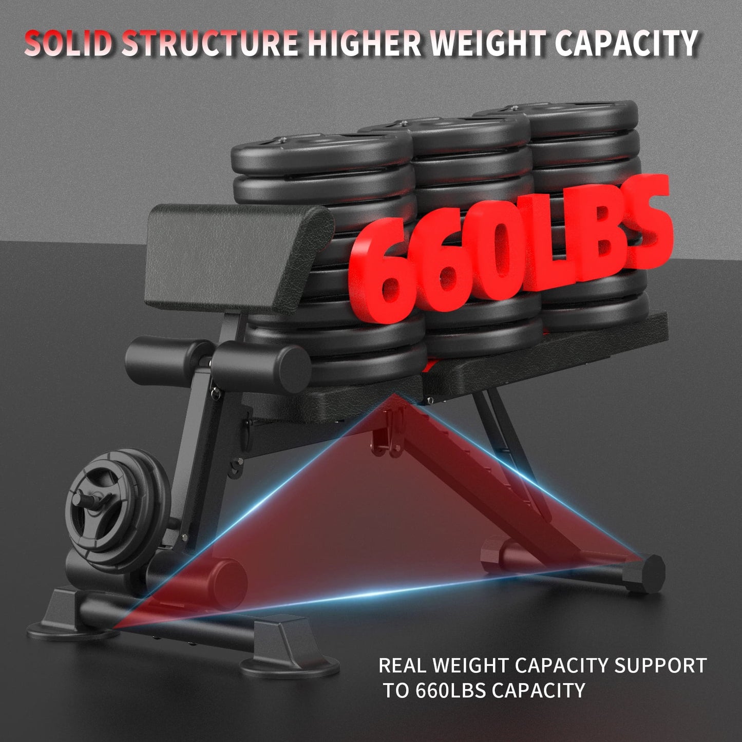 Adjustable Weight Bench, Exercise Dumbbells Bench for Full Body Workout,Foldable Workout Bench for Home Gym Maximum Weight 660 Lbs
