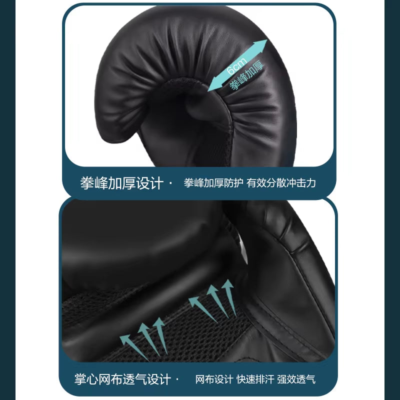New Pro Boxing Gloves for Women Men Sanda Training Sandbags Muay Thai Combat Fight Adults Kickboxing Gloves