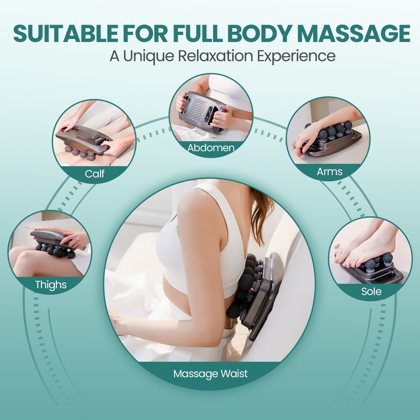 Massage Gun With Heat Function For Deep Tissues, Suitable For Leg,