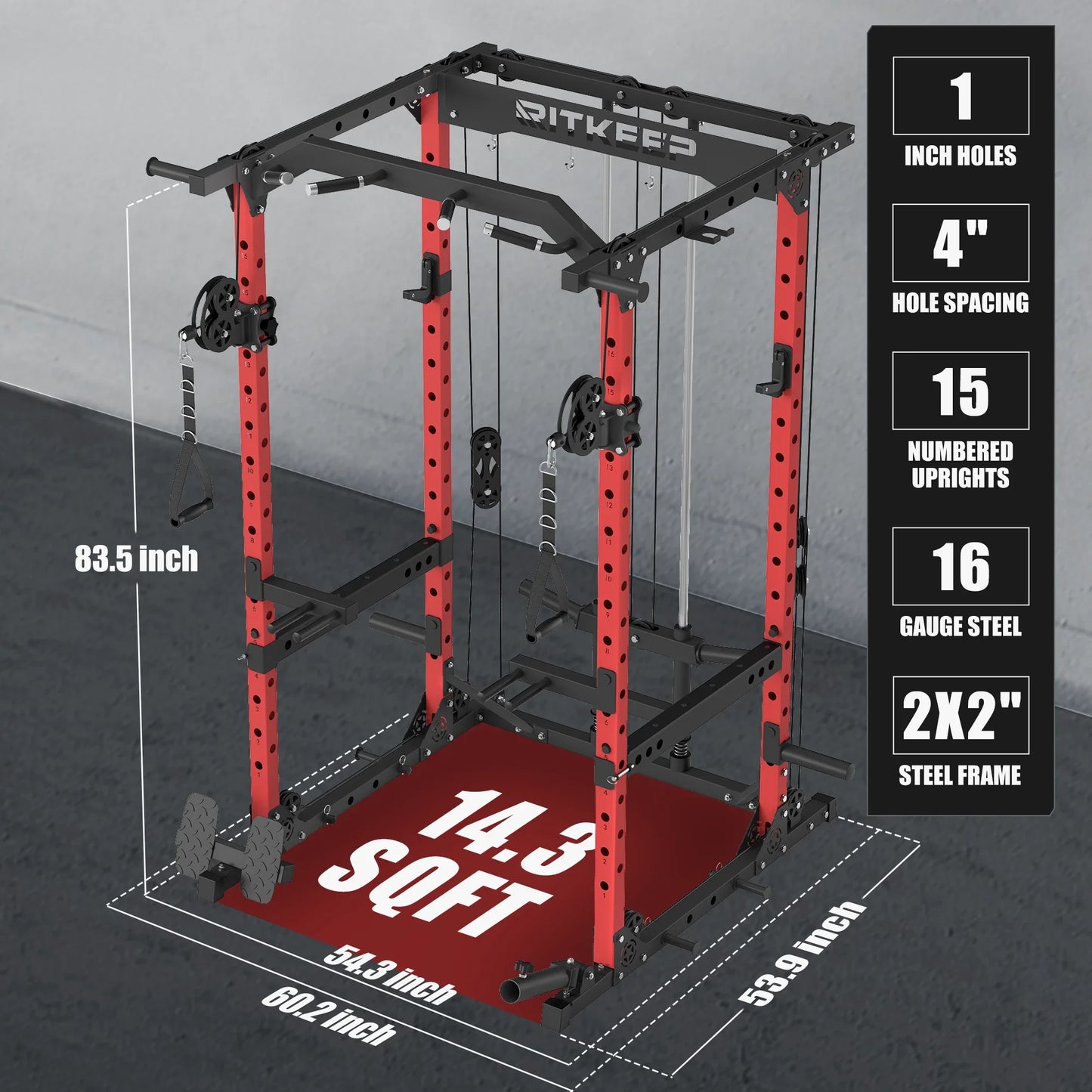 Destroyer M10 ALL-IN-ONE Power Rack Fitness Equipment Package