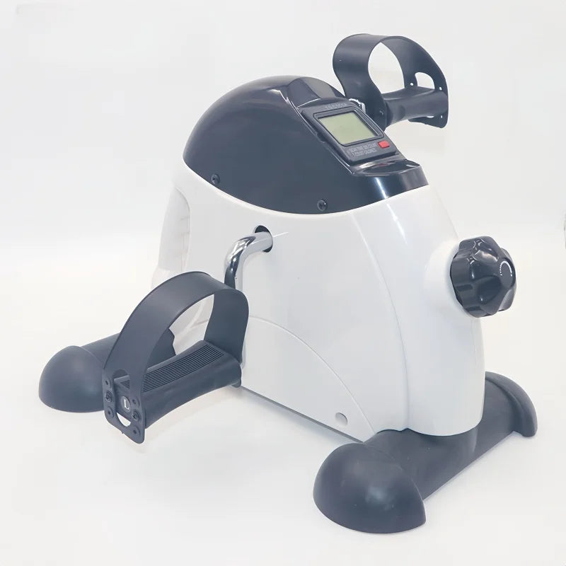 Mini Exercise Bike Static Bike under Desk Pedal Exerciser Adjustable Magnetic Resistance Arm Leg Trainer LCD Display Home Gym
