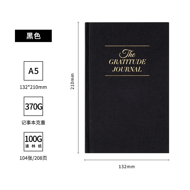 The Gratitude Journal School Student Diary Daily Notebook for More Happiness,Optimism,Affirmation,Reflection Punching Schedule