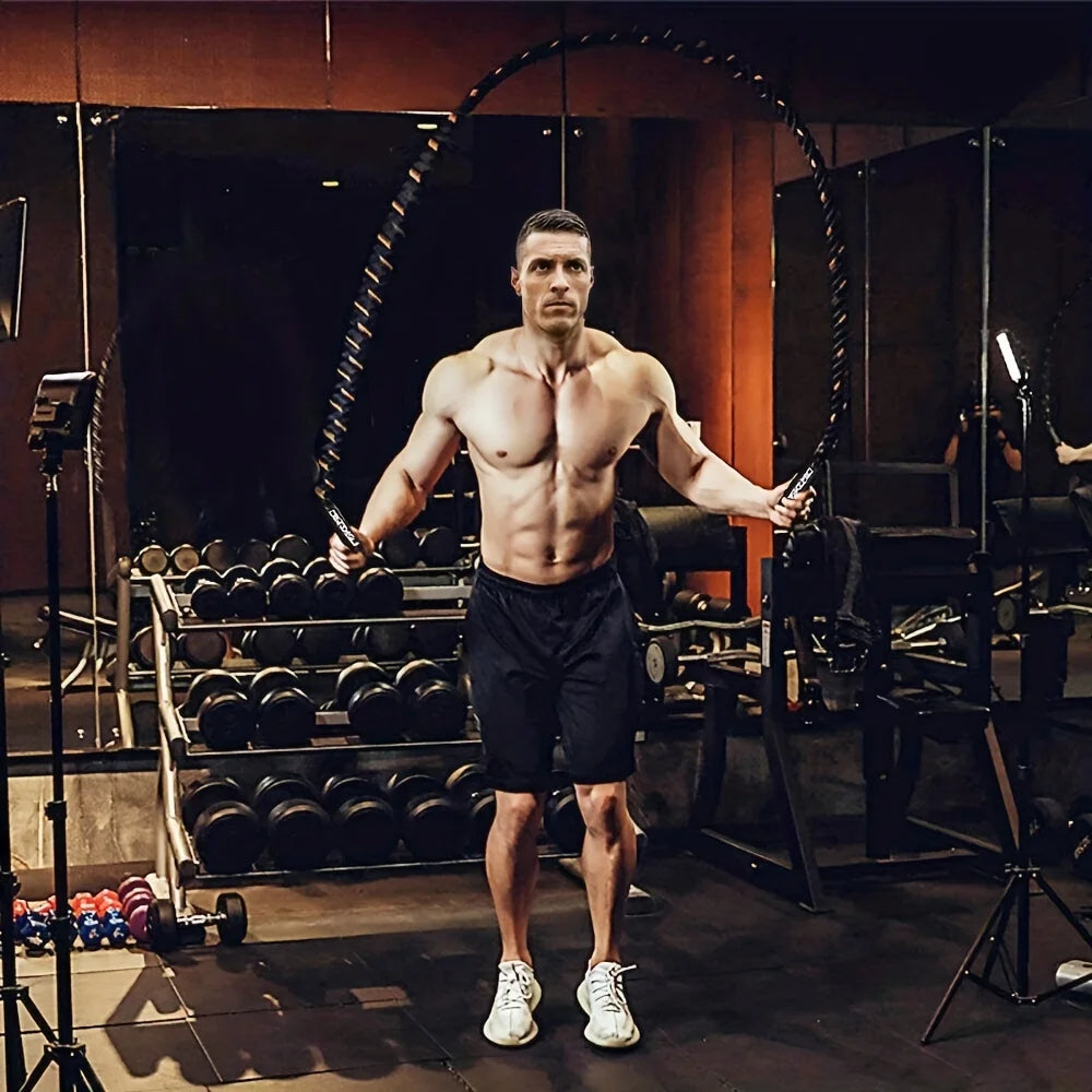 25 Mm*3 M Weighted Jump Rope for Fitness Heavy Jump Rope 10Ft Women Men Workout Battle Ropes Fitness Training Skipping Rope