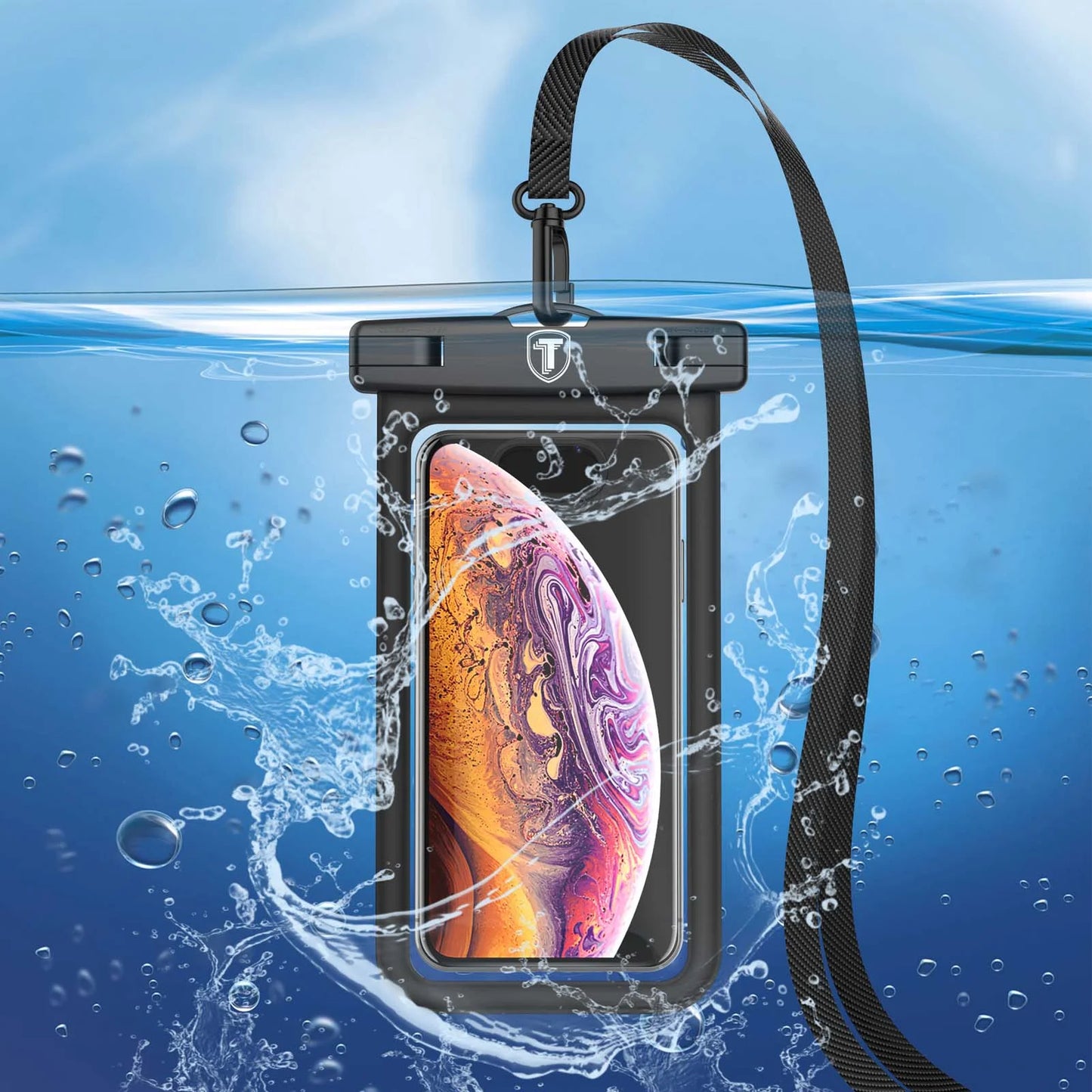 Waterproof Phone Pouch Floating, IPX8 Universal Waterproof Case Underwater Dry Bag W/Lanyard & Armband for Cellphones up to 6.5 Inch Display