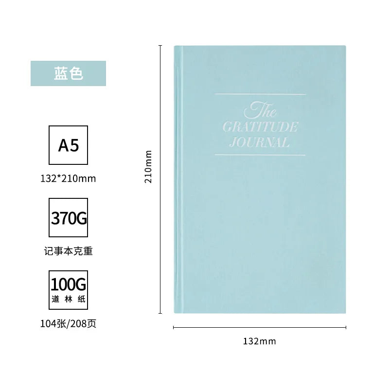 The Gratitude Journal School Student Diary Daily Notebook for More Happiness,Optimism,Affirmation,Reflection Punching Schedule