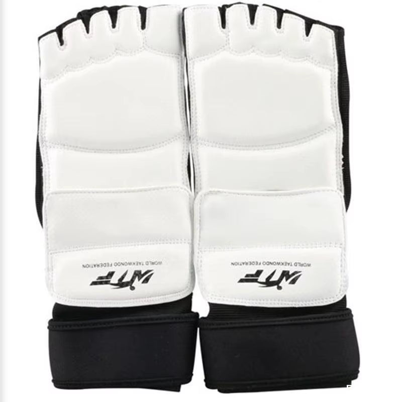 1Set Taekwondo Leather Foot Gloves Sparring Karate Ankle Protector Guard Gear Boxing Martial Arts Sock Kid