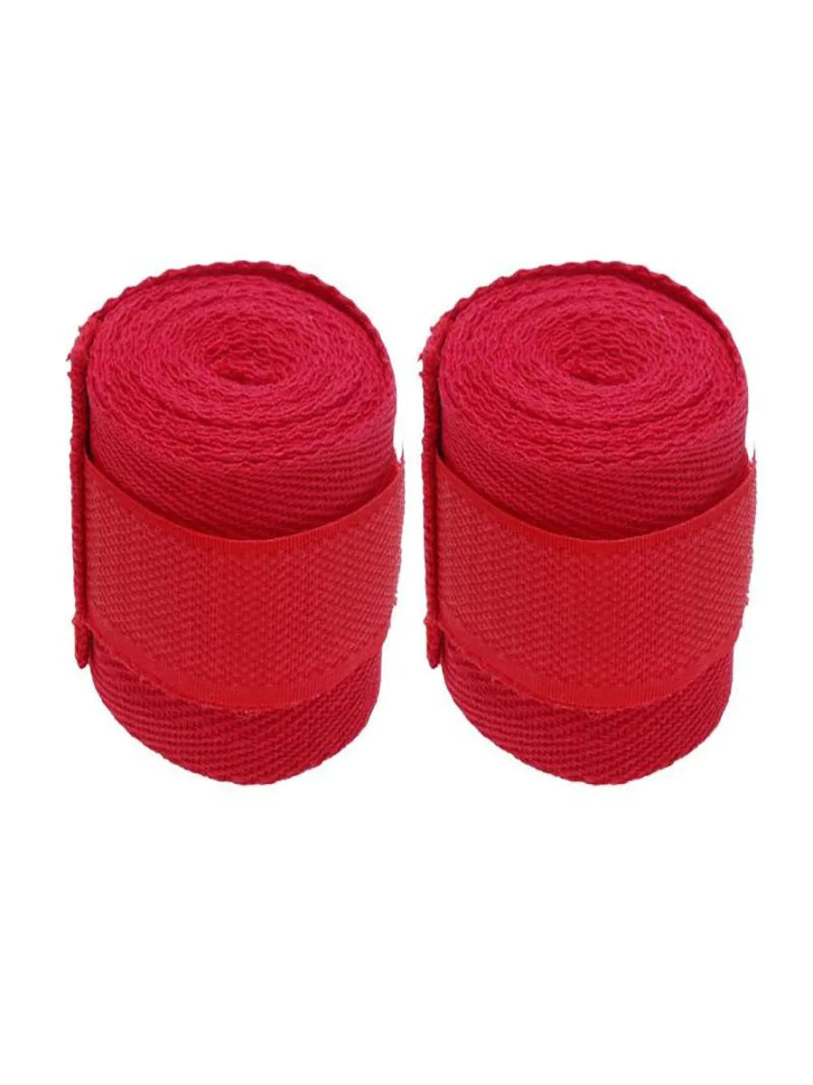 2 Rolls 2.5M Cotton Boxing Bandage Sports Strap Sanda Gauntlets MMA Hand Gloves Wraps Belt Wraps Bandage for Competition