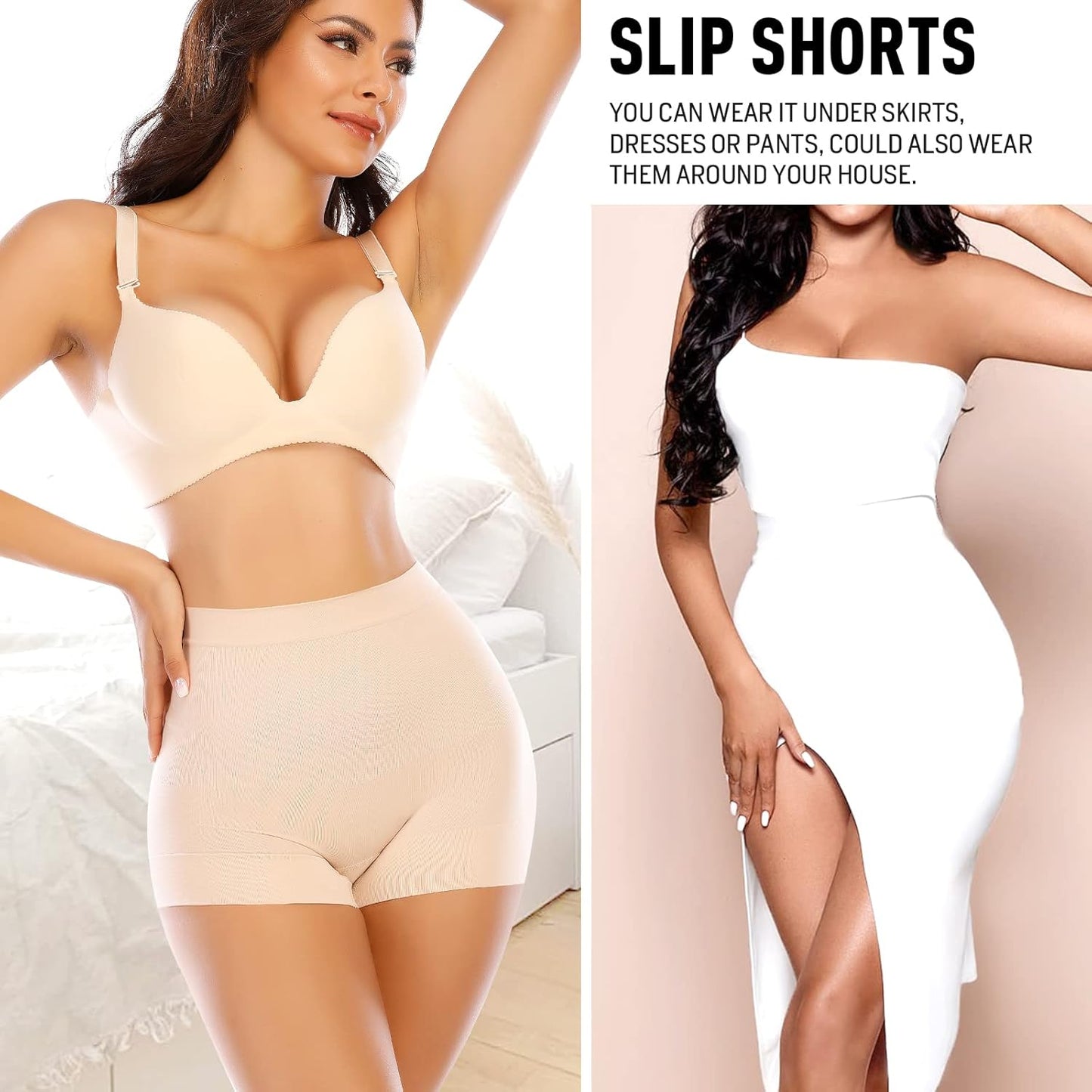 Seamless Shaping Boyshorts Panties for Women Slip Shorts under Dress Shapewear Shorts Tummy Control Underwear