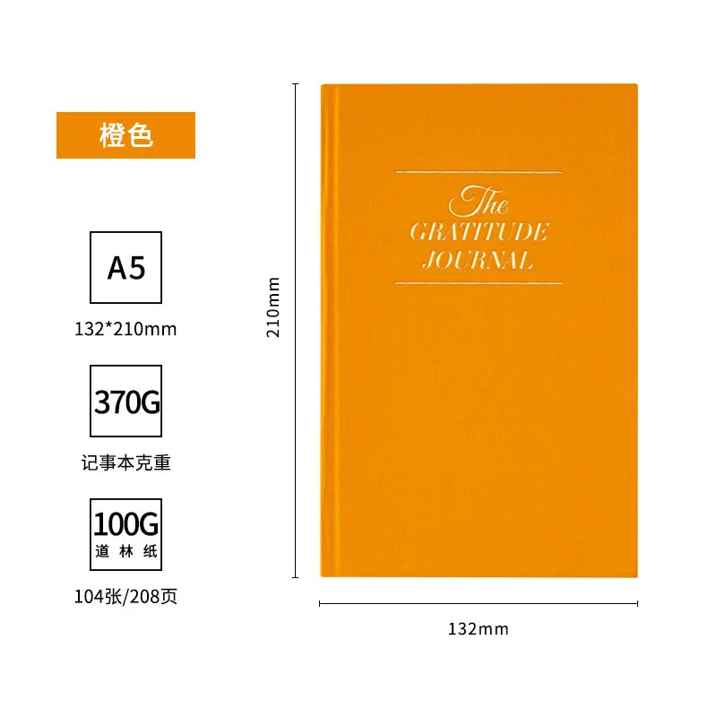 The Gratitude Journal School Student Diary Daily Notebook for More Happiness,Optimism,Affirmation,Reflection Punching Schedule