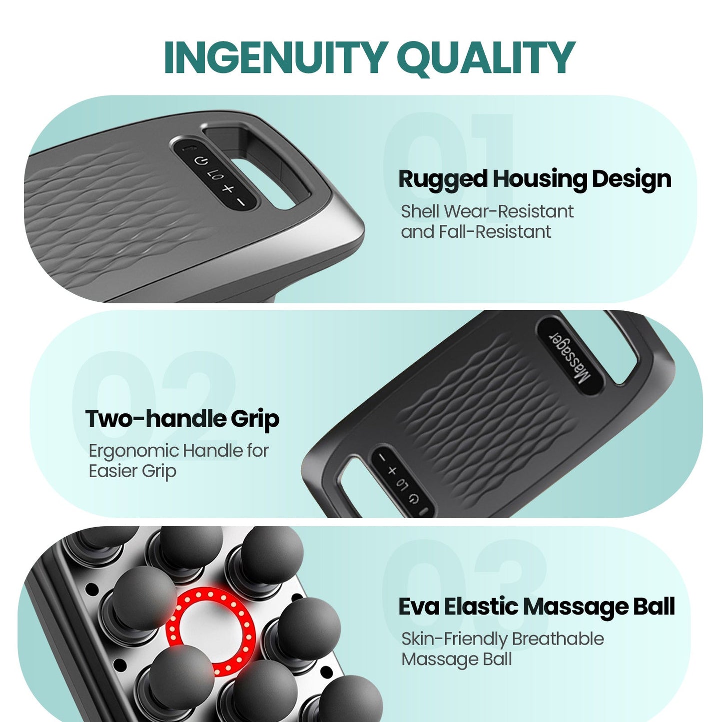 Massage Gun With Heat Function For Deep Tissues, Suitable For Leg,