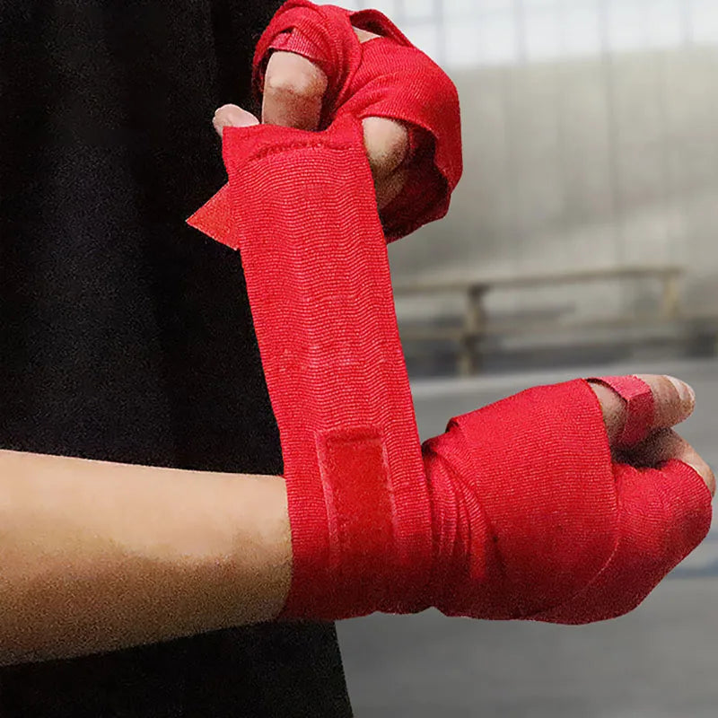2 Rolls 2.5M Cotton Boxing Bandage Sports Strap Sanda Gauntlets MMA Hand Gloves Wraps Belt Wraps Bandage for Competition