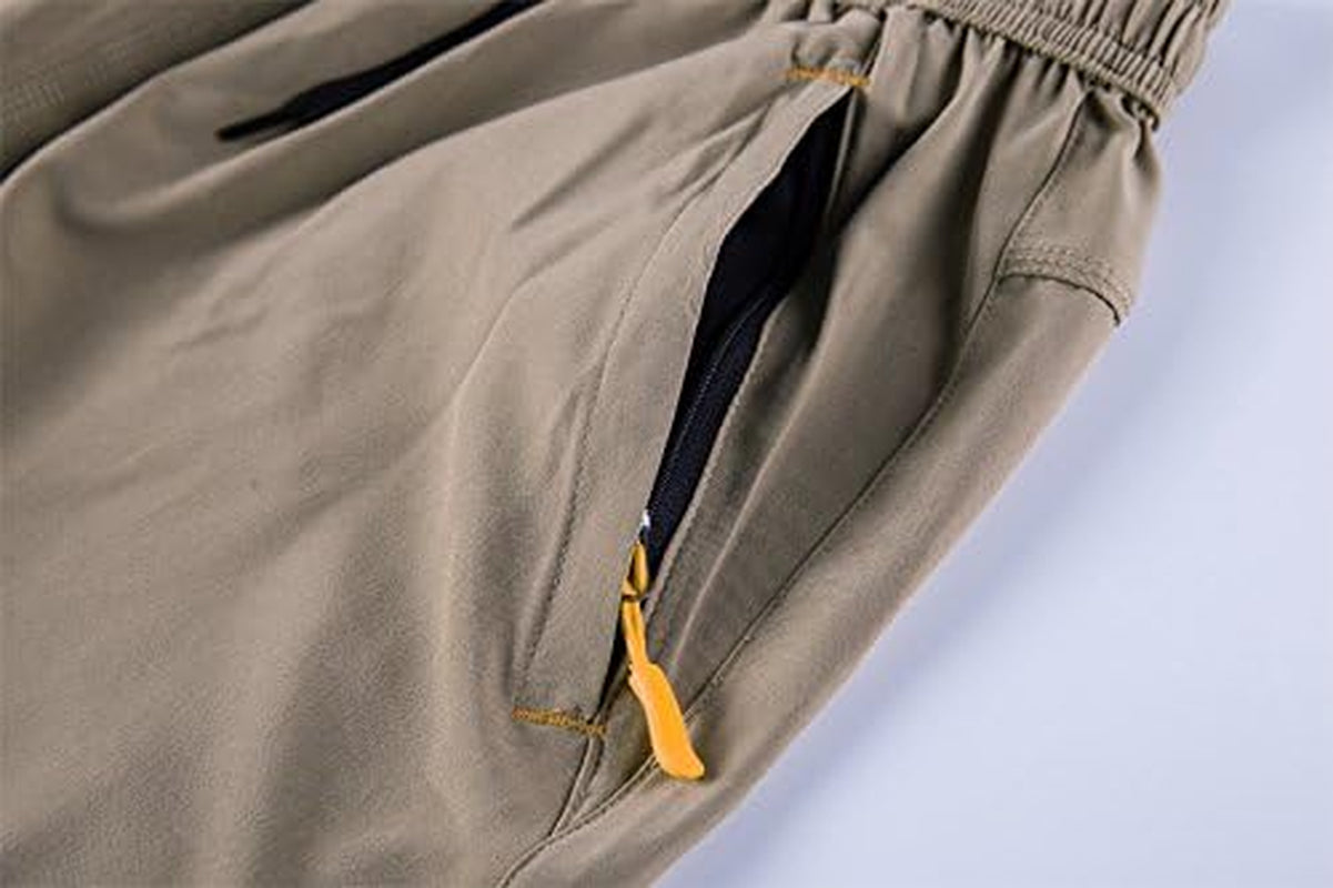 Men'S Outdoor Quick Dry Lightweight Sports Hiking Shorts Zipper Pockets