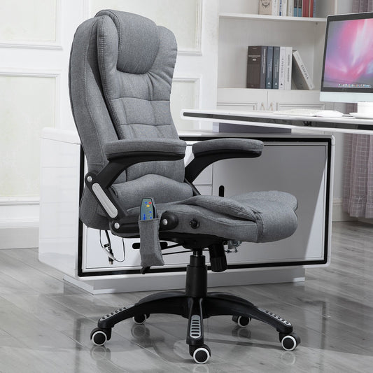 Vinsetto Massage Office Chair Relax Head 130 Reclining Chair Grey
