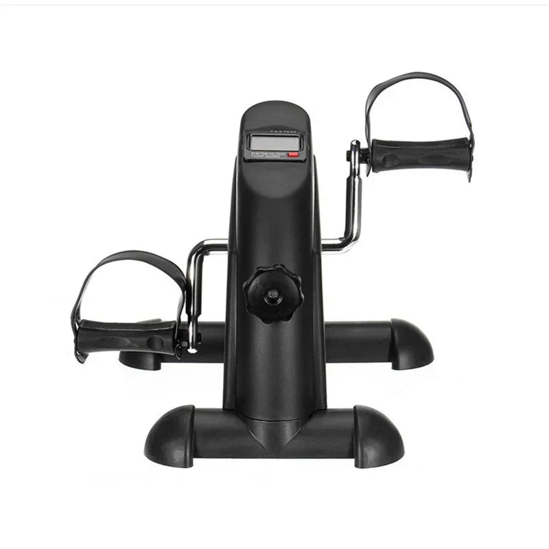 Mini Exercise Bike Static Bike under Desk Pedal Exerciser Adjustable Magnetic Resistance Arm Leg Trainer LCD Display Home Gym