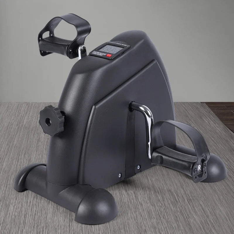Mini Exercise Bike Static Bike under Desk Pedal Exerciser Adjustable Magnetic Resistance Arm Leg Trainer LCD Display Home Gym