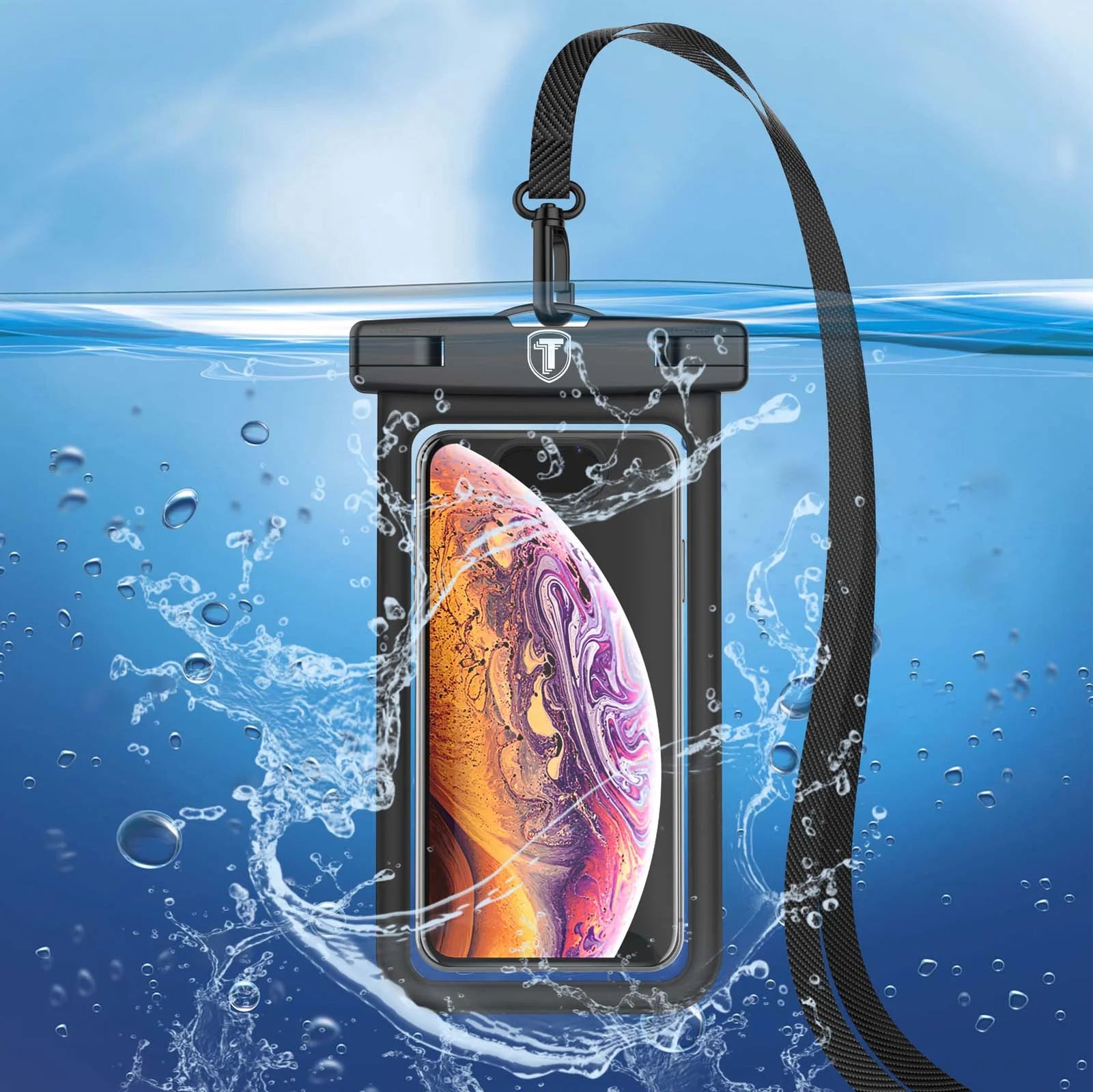 Waterproof Phone Pouch Floating, IPX8 Universal Waterproof Case Underwater Dry Bag W/Lanyard & Armband for Cellphones up to 6.5 Inch Display