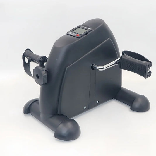 Mini Exercise Bike Static Bike under Desk Pedal Exerciser Adjustable Magnetic Resistance Arm Leg Trainer LCD Display Home Gym