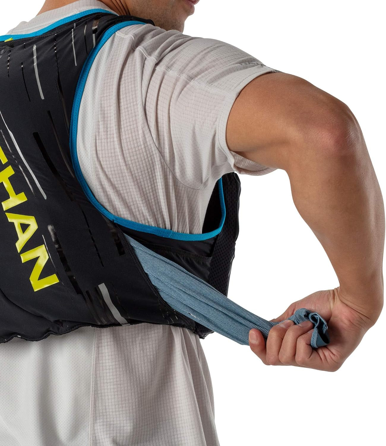 Men'S Pinnacle Race Vest 4L Hydration Pack, Two 20 Oz Soft Flasks, Running, Hiking, Water-Resistant, Moisture Wicking, Adjustable Straps