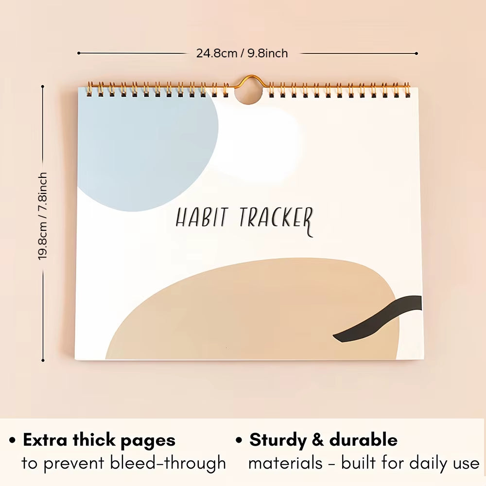 Habit Tracker Calendar Motivational Habit Tracking Journal Inspirational Goal Planner with Weekly Undated 12 Month Journal