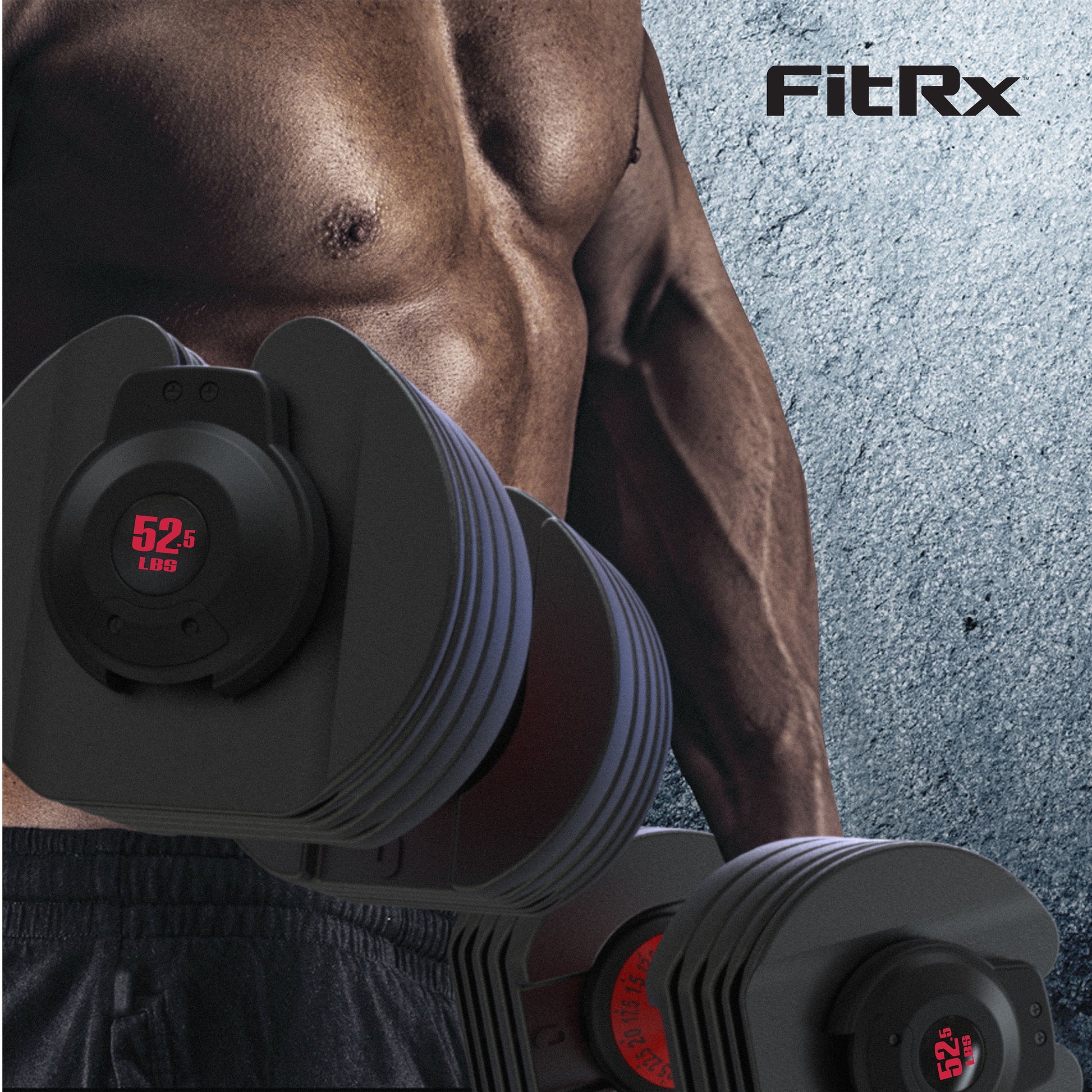 Smartbells Set, Pair of Quick Select Adjustable Dumbbells, 5-52.5 Lbs.