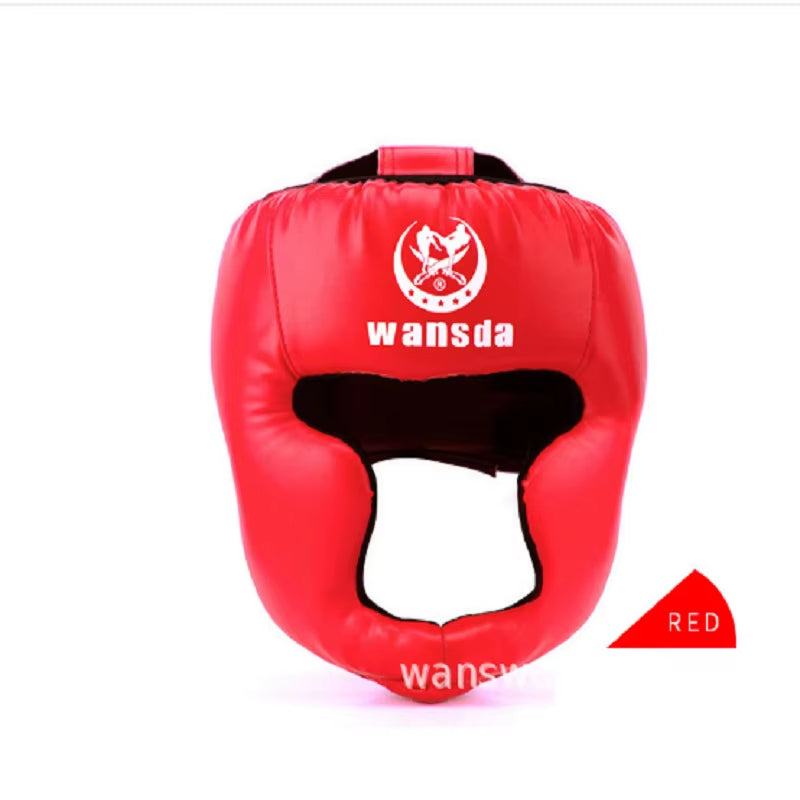 Free Shipping RED/BLACK Closed Type Boxing Head Guard/Sparring Helmet/Mma/Muay Thai Kickboxing Brace/Head Protection