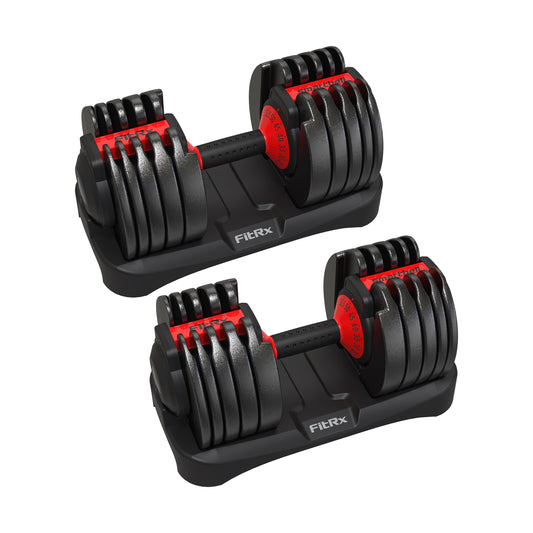 Smartbells Set, Pair of Quick Select Adjustable Dumbbells, 5-52.5 Lbs.