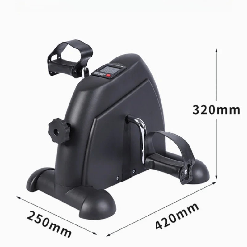 Mini Exercise Bike Static Bike under Desk Pedal Exerciser Adjustable Magnetic Resistance Arm Leg Trainer LCD Display Home Gym