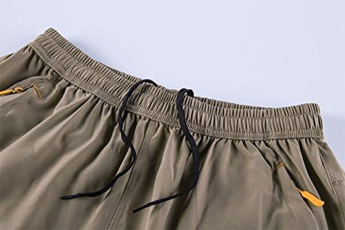 Men'S Outdoor Quick Dry Lightweight Sports Hiking Shorts Zipper Pockets
