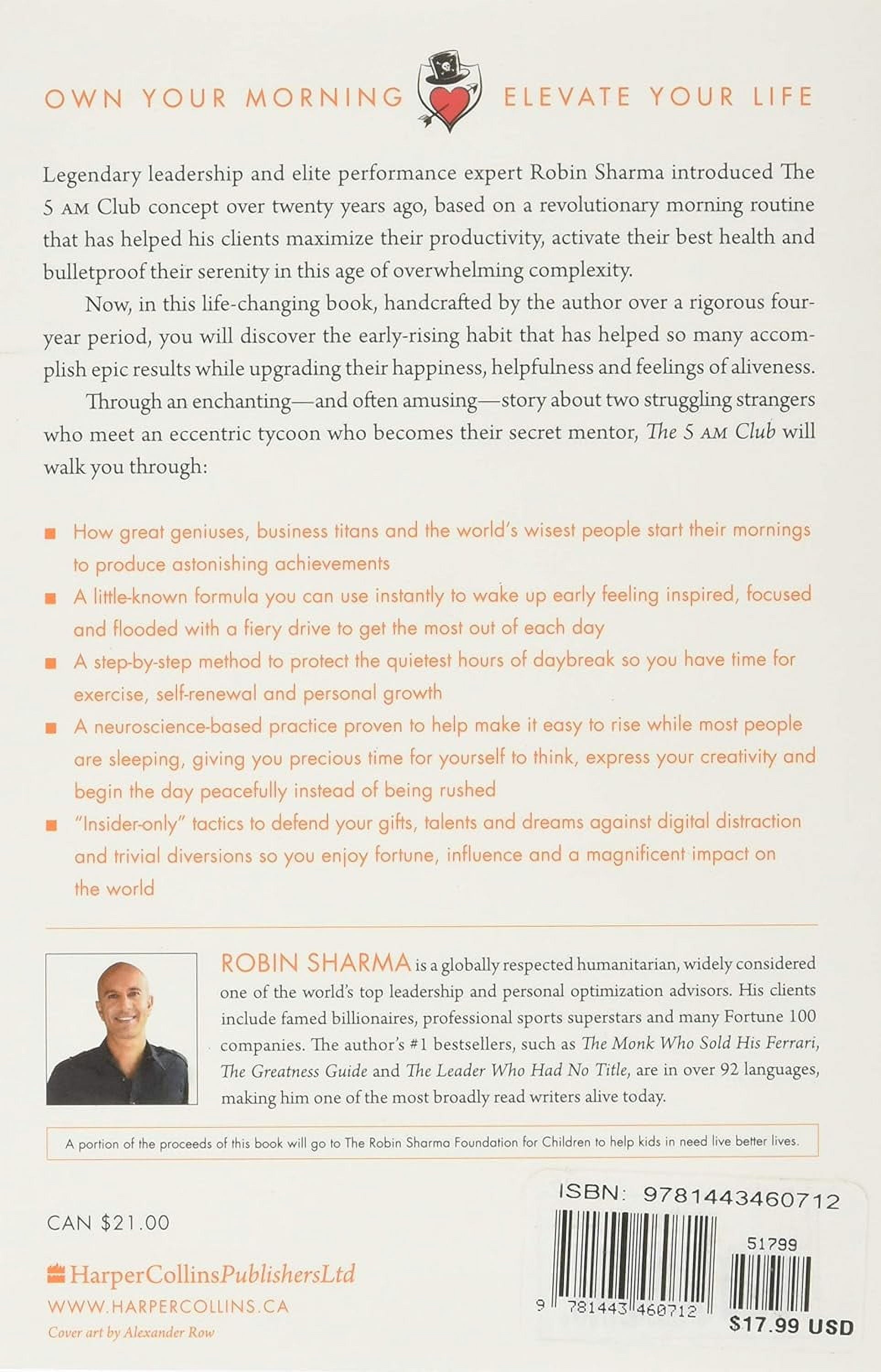 The 5Am Club: Own Your Morning. Elevate Your Life., (Paperback)